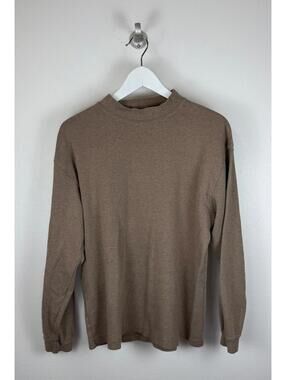 Pendleton Medium long-sleeve mock neck shirt - Tan, 100% Cotton